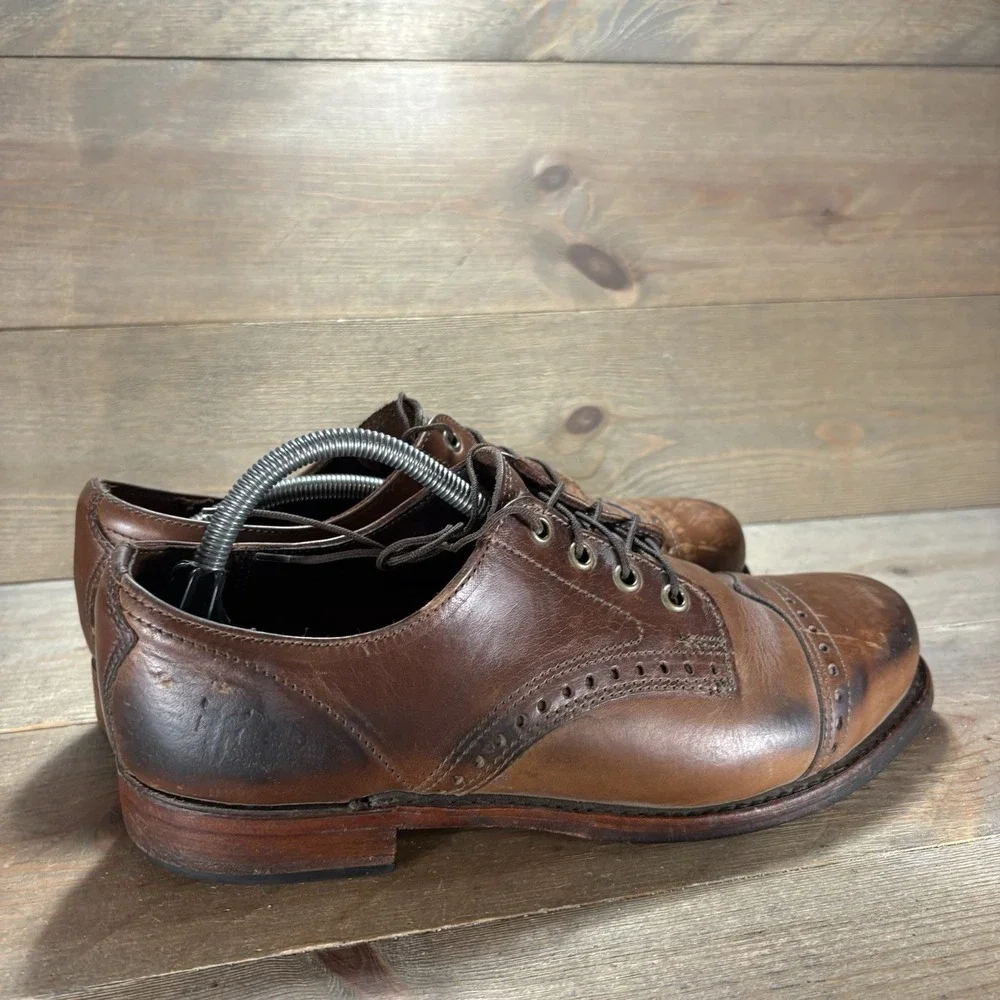 frye arkansas Mens size 9.5 shoes Brown Leather Cap Toe Brogue Oxfords